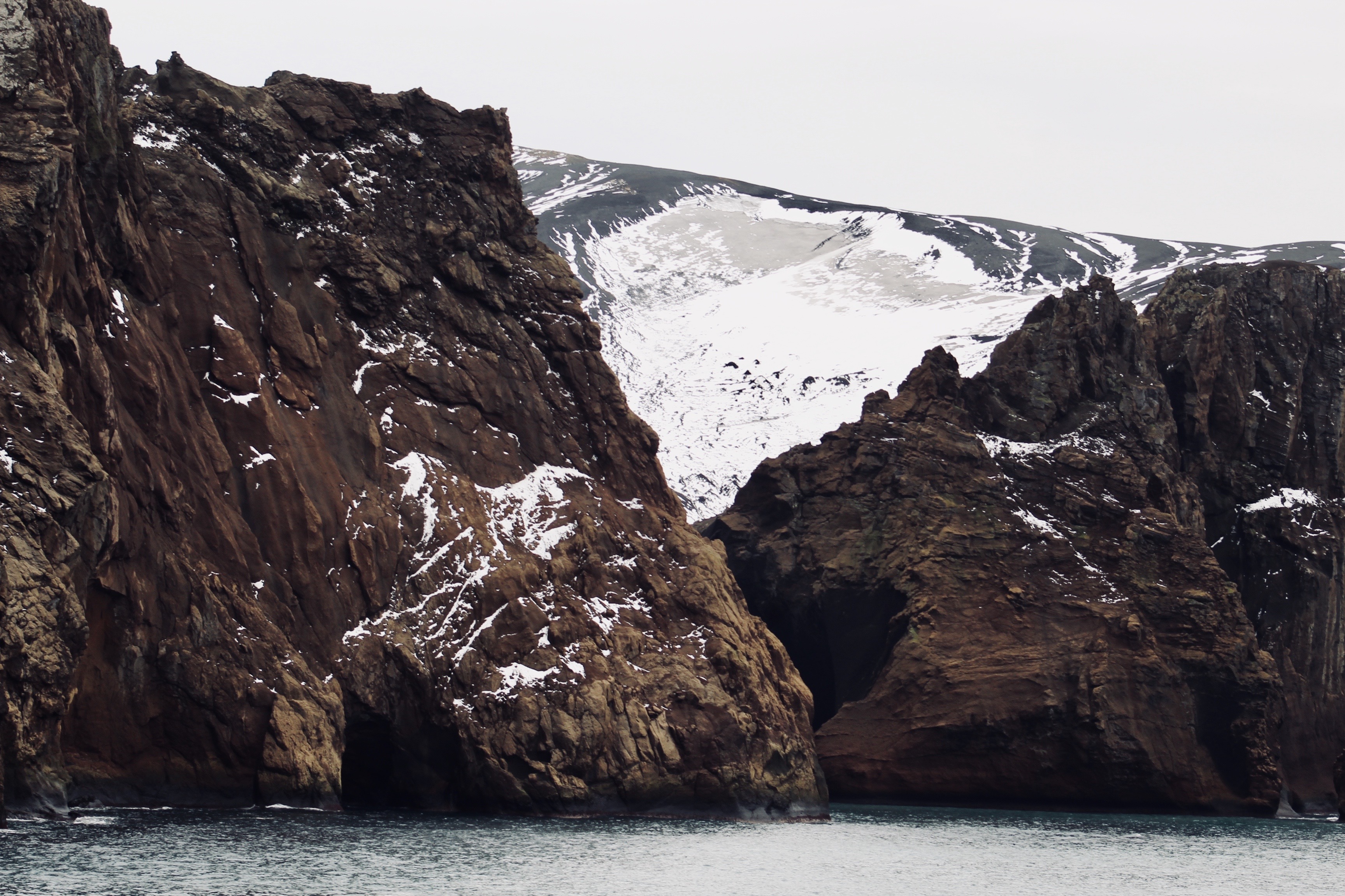 Views inside the caldera, Deception Island, Antarctica. Feb. 26,2020